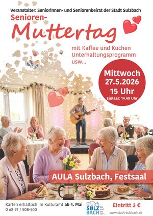 Plakat zum Senioren-Muttertag