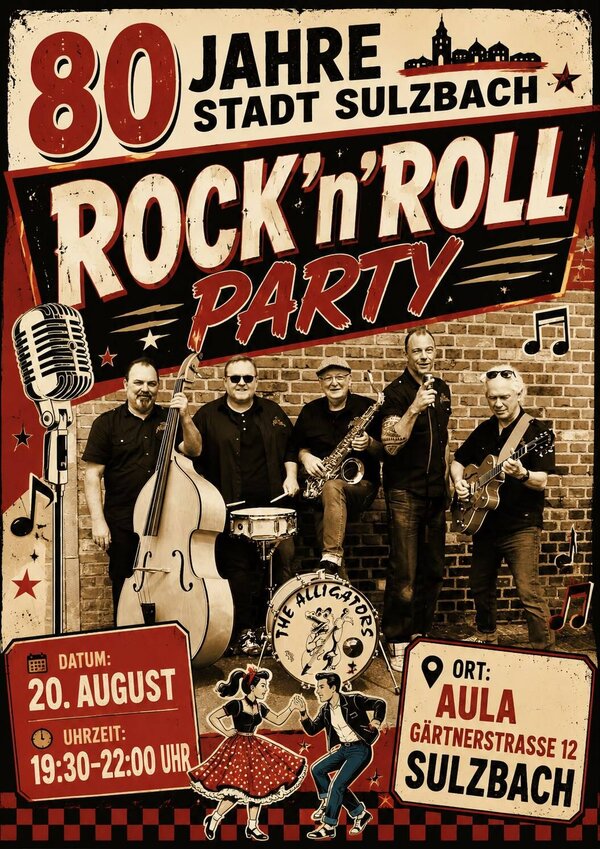 Bild vergr&ouml;&szlig;ern: Plakat Gig Sulzbach Aula 20.08.26
