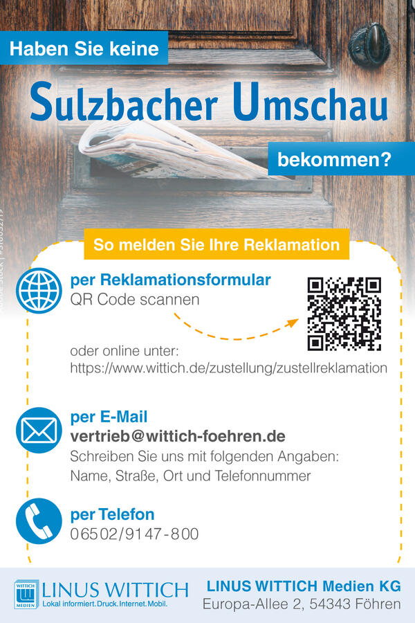 Bild vergrößern: Linus Wittich: Reklamation Sulzbacher Umschau